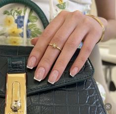 Short Classy Nails, Gel Nails French, White Tip Nails, French Manicure Nails, Minimal Nails, Basic Nails, Work Nails