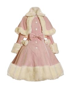 PRICES MAY VARY. Polyester,Cotton,Fur Button closure Hand Wash Only Women's Vintage Winter Fur Warm Coat Dress Shawl Collar Bow Christmas Coat with Pocket Royalcore Aesthetic, Dress Shawl, Mode Kawaii, Fest Outfits, Dress With Shawl, Violet Evergarden, Women Coat, Vintage Winter, Kawaii Clothes