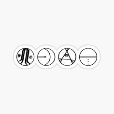 four different types of circles sticker