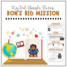 Looking for a way to have students share their reading thinking from Ron's Big Mission by Rose Blue in a digital way? This resource is for you! A set of Google Slides for story elements, main idea, author's message, and retelling that are activities for students to practice. Use whole group or assig... Rose Blue