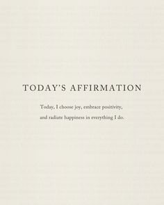 the back cover of today's affirmation