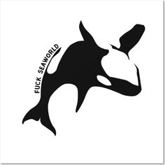 a black and white image of a whale with the words fox sands on it's side