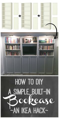 how to diy a simple built - in bookcase an ikea hacket