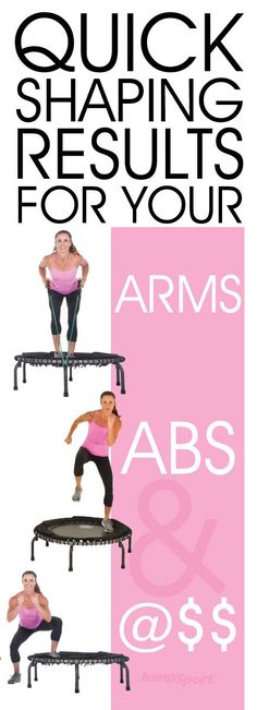 a woman doing exercises on a bench with the words quick shaping results for your arms and abs