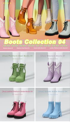 the boots collection is available in four different colors