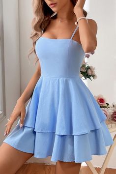 Club Dresses Short, Frill Mini Dress, Tight Mini Dress, Solid Color Dress, Sling Dress, Suspender Dress, Layer Dress