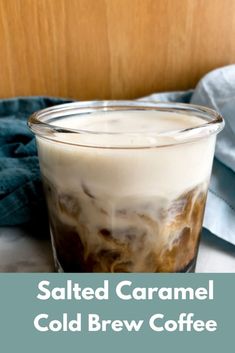 Salted Caramel Cream Cold Brew, Caramel Cream Cold Brew, Salted Caramel Cold Brew, Caramel Cold Brew, Brew Coffee Recipe, Javy Coffee, Nespresso Recipes, Cream Cold Brew, Cold Brew Coffee Recipe