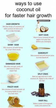 Coconut Oil For Hair, Faster Hair Growth, Homemade Hair Treatments, Benefits Of Coconut, Coconut Oil Hair Mask, Hair Growing Tips, Vitamins For Hair Growth