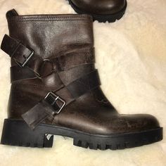 Brown Buckled Boots Brown Moto Boots With Buckle Closure Medium Width, Brown Moto Boots With Buckle Closure, Brown Faux Leather Moto Boots With Buckle, Brown Faux Leather Moto Boots With Buckle Closure, Brown Closed Toe Moto Boots For Spring, Brown Ankle-high Moto Boots Medium Width, Brown Ankle Moto Boots With Buckle, Brown Ankle Moto Boots With Buckle Closure, Brown Closed Toe Moto Boots With Buckle