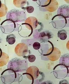 an abstract painting with circles and lines