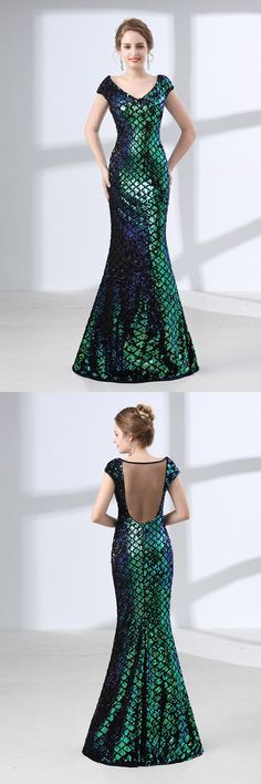 Green Fishtail Mermaid Dress With Fitted Bodice, Green Mermaid Evening Dress For Prom, Green Mermaid Dress With Fitted Bodice, Green Fitted Mermaid Dress, Fitted Mermaid Dress For Costume Party, Prom Dresses Fitted, Delicate Gown, Mermaid Evening Dress, Green Prom