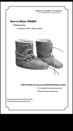 an instruction manual for how to make boots