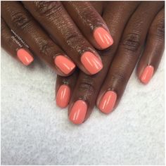 Peach Nails Black Women, Gel Manicure Brown Skin, Peach Nails On Dark Skin, Opi Gel Polish Colors On Dark Skin, Best Dip Nail Color For Dark Skin, Nail Art Printer, Dnd Nail Polish, Gel Nails French