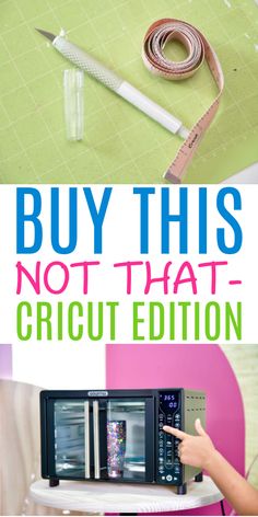 there are two pictures with the words buy this, not that cricut edition