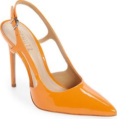 Schutz Boris Slingback Pump | Nordstrom How To Slim Down, Slingback Pump, Women's Pumps, Sling Backs, Leather Shoulder Bag, Saint Laurent, Mango, Nordstrom, Pumps