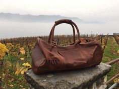 MAHI Duffle on a misty winter's morning. Leather Travel Bag For On-the-go, Leather Travel Bag With Handles For Weekend Trips, Leather Shoulder Bag With Handles For Weekend Trips, Classic Leather Travel Bag With Handles, Holiday Packaging Ideas, Trip With Friends, Misty Morning, Leather Backpacks, Leather Duffle Bag