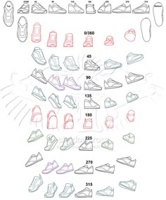 how to draw shoes step by step