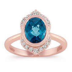 Topaz And Diamond Ring, Unique Bridal Jewelry, Blue Topaz Gemstone, Topaz Jewelry, Semi Precious Jewelry, Ruby Engagement Ring, Natural Diamond Ring, Green Quartz, Fashion Ring