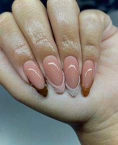 Nail Tech in 𝐈𝐧𝐝𝐢𝐚𝐧𝐚𝐩𝐨𝐥𝐢𝐬📍🤩🤎 Knotless Hairstyle, Fall French Tips, Fall French Tip, French Tip Designs, Acrylic Nails Nude, 2024 Nails, Work Nails, French Acrylic Nails, Classy Acrylic Nails