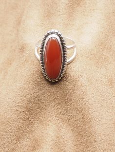 Carnelian Agate Ring US Size 7. Can be resized for no additional cost  Top: 26 mm x 13 mm; 1" x  1/2" Weight 6.2 Grams Sterling Silver 925, Handmade $65 Exclusively Designed by Richard James for Richlo Jewelry Check out our other fine jewelry at:https://www.etsy.com/shop/arizonagemstudio Red Carnelian instills a confident sense of self-assurance. It is the color of life, passion, and energy. It inspires. It's a vibrant color, reminiscent of fire. Richard James, Red Stone Ring, Carnelian Agate, Red Carnelian, Agate Ring, Red Stone, Color Of Life, Ring Handmade, Stone Ring