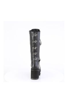 4 3/4" Heel, 2 1/4" Platform Lace-Up Knee High Boot, Inside Zipper - Fit Guide: Women's US Size Shown - Heel: 4 3/4" Heel, 2 1/4" Platform - Brand: Demonia - Country of Origin: Imported Leather Knee Boots, Japan Woman, Knee Boot, Body Harness, Platform Slides, Black Vegan, Grab Bags, Pole Dancing, Platform Boots