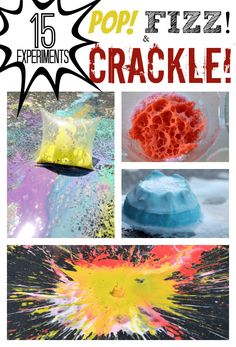 pop fizz and crackle art project for kids to do with their favorite colors