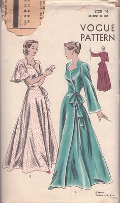 an old fashion sewing pattern from the 1950's