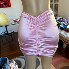 This Skirt Is So Cute/Sexy! Can Be Worn How I’ve Shown In In All The Pics. So There’s 2 Different Ways You Can Wear This Skirt Very Stretchy And Form Fitting High Rise Fit Size M Brand New And Never Worn Pink Life, Sugar Thrillz, Dolls Kill, Girly Girl, Baby Pink, Mini Skirt, High Rise, Womens Skirt, Mini Skirts