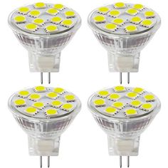 4 pack mr16 led bulb light bulbs, warm white / warm yellow - 5w