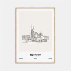 NASHVILLE HAND-DRAWN LINE ART POSTER PRINT If you're looking to add a touch of sophistication and elegance to your walls, our hand-drawn Nashville art poster print is the perfect choice. Whether it's your hometown, a favorite vacation spot, or a dream destination, we can help bring it to life with every stroke of the pen. Crafted with meticulous attention to detail, our Nashville line art posters are printed using top-quality materials, ensuring that each print is of the highest quality. With its fine lines and intricate details, this Nashville poster is sure to capture the essence of your favorite place and make a lasting impression in any space. ✺ INTERNATIONAL SIZE GUIDE No matter where you live, we have a size that's perfect for your space! Take a look at our international size guide t Nashville Painting, Nashville Poster, Nashville Travel, Nashville Art, Line Art Poster, Nashville Trip, Poster City, Art Posters, Dream Destinations