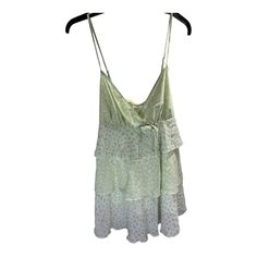 Nwt Seductivewear By Cinema Etoile Lingerie Nightie With Panties Green And White Polka Dot Size Large 19” Armpit To Armpit Green Sheer Summer Sleepwear, Sheer Green Sleepwear For Summer, Green And White, White Polka Dot, Women's Intimates, Polka Dot, Polka Dots, Lingerie, Green