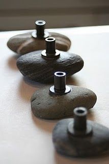 four different types of buttons sitting on top of a table