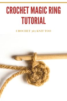 the crochet magic ring is being used to make a knot for a bracelet