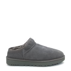 Take a peek at the Women's Classic Slipper. Free shipping on your favorite UGG shoes, boots, sandals, and more. Ugg Slipper, Grey Slippers, Classic Slippers, Ugg Slippers, Ugg Classic, Woven Labels, Gray Suede, Signature Logo, Womens Uggs