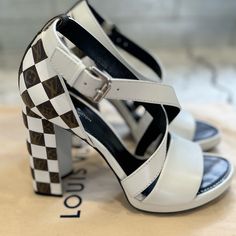 White With Monogram Louis Vuitton Heels, Shoes Louis Vuitton, Louis Vuitton Shoes, Shoes Women Heels, Limited Time, Shoes Heels, Color White, Louis Vuitton, Monogram