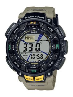 Cheap Casual Outdoor Watches, Casio Protrek, Solar Watch, Earth Tone Color, Altimeter, Green Watch, Barometer, Color Bands, Casio G Shock