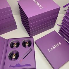 **Brand New** Lash Books. Cute Mink Lashes. 3 Pairs In Reusable Lash Book, Spoolie Brush, And Lash Applicator Tweezers. On Sale Now. Strip Lash Packaging, Creative Lash Packaging Ideas, Lash Box Packaging Ideas, Lash Photoshoot, Lash Book, Lash Brand, Spoolie Brush, Lash Packaging, Eyelash Packaging