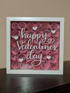 a valentine's day card made out of rolled paper