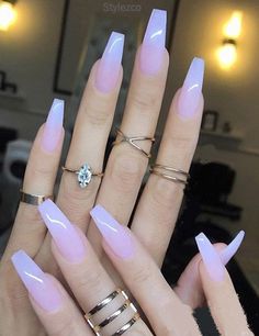 Nails And Rings, French Pedicure, Long Nail Art, Milky Nails, Solid Color Nails, Nails Now, Colorful Nails, Simple Acrylic Nails, Thanksgiving Nails