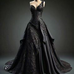 Black Gothic Dress, Elegant Black Dress, Gothic Dress, Black Wedding Dresses, Wedding Plans, Black Wedding, Wedding Planning, Black Dress, Wedding Dresses