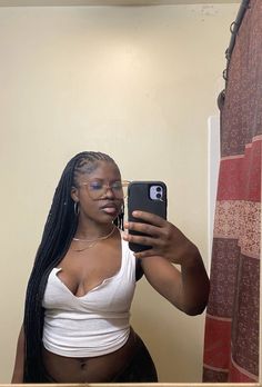 Pretty Mirror Selfie, Pretty Mirror, Feed In Braids Hairstyles, Cute Braided Hairstyles, Braids Hairstyles Pictures, Cute Box Braids Hairstyles, Quick Braided Hairstyles