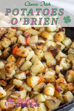 a pan filled with potatoes and carrots on top of a table