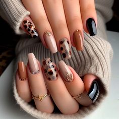 Please follow my profile if you want to see more beautiful and unique nails design Nails Black Coffin, Coffin Nails Black, Classy Coffin Nails, Coffin Nails Short, Summer Coffin Nails, Nails Short Coffin, Cow Prints, Black Coffin Nails, Nails Classy