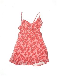 Mi ami Cocktail Dress Size: Small Orange Dresses - used. 100% POLYESTER, Plunge, Tropical, Short, Sleeveless | Mi ami Cocktail Dress: Orange Tropical Dresses - Used - Size Small Flirty Printed Dresses For Vacation, Sleeveless Printed Mini Dress For Daywear, Flirty Sleeveless Printed Mini Dress, Sleeveless Mini Dress With Floral Print, Orange Cocktail Dress, Orange Cocktail Dresses, Tropical Dresses, Orange Cocktail, Orange Dresses