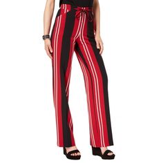 Allbrand365 Designer Womens Striped Casual Wide Leg Pants Size 10 Color Red Wine Club, Casual Wide Leg Pants, Soft Pants, Womens Capris, Baby Clothes Shops, Trendy Plus Size, Trouser Pants, Inc International Concepts, Cocktail Dress Party