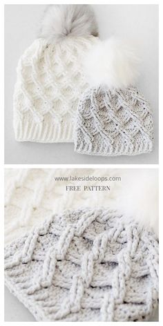 the free crochet hat pattern is perfect for winter