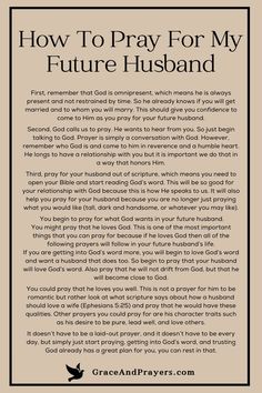 the back cover of how to pray for my future husband