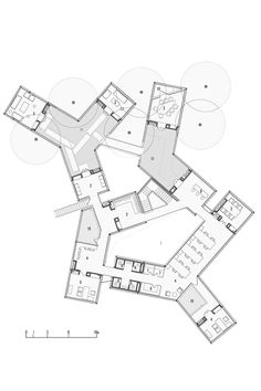 the floor plan for an apartment building with multiple floors and several rooms, including one bedroom