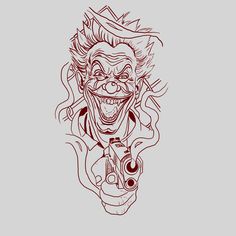 Cute Halloween Tattoos, Joker Tattoo Design, Egyptian Tattoo Sleeve, Full Leg Tattoos, Cool Tattoo Drawings, Gangsta Tattoos, Clown Tattoo, Tattoo Zeichnungen, Chicano Art Tattoos