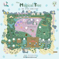 an illustrated map of the magic tree